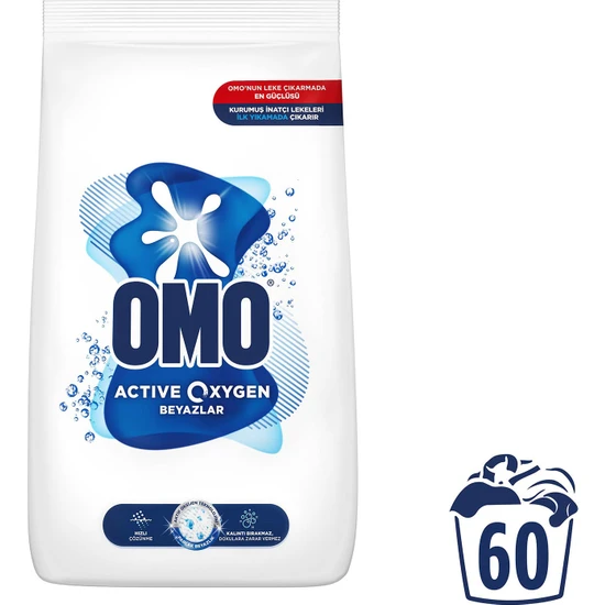 Omo Active Oxygen Beyazlar Toz Deterjanı 9 KG