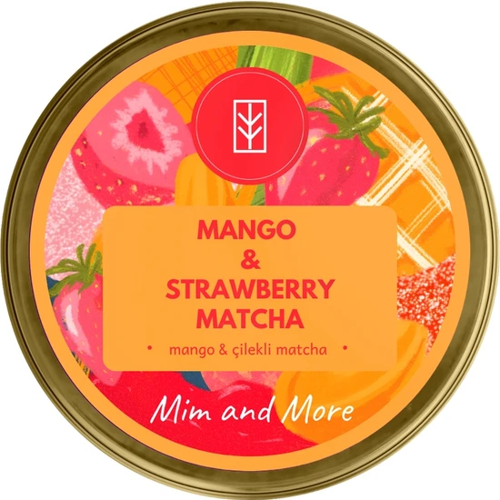 Mim And More Mango & Strawberry, Mango ve Çilek Aromalı Matcha 25 gr