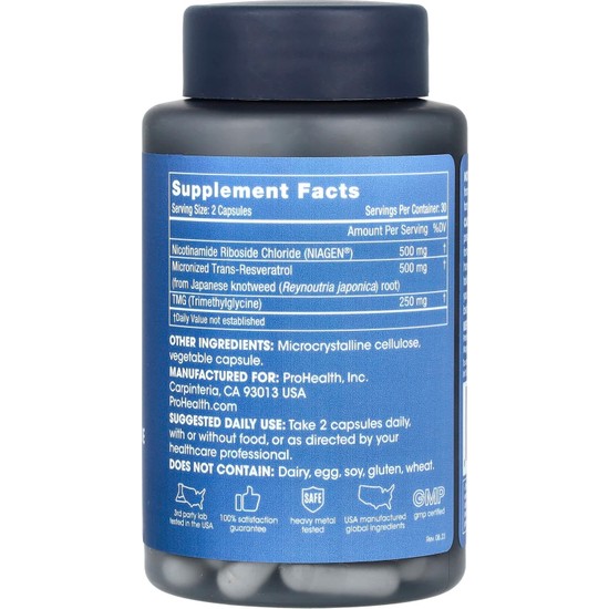 Dietary Supplement Nicotinamide Riboside Pro Complete, 1,250 Fiyatı