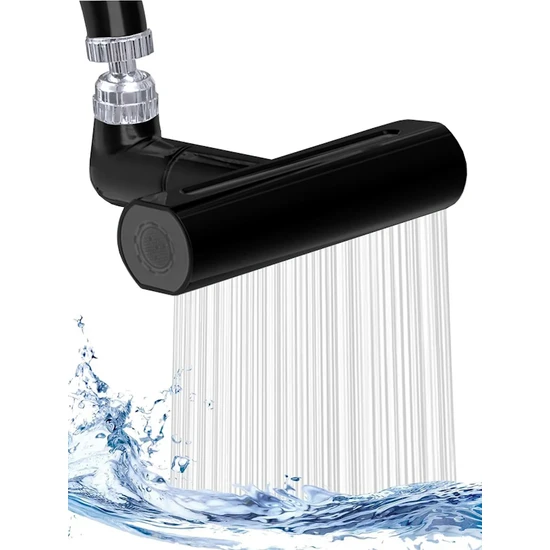 FAWER Faucet & Shower 360° 4 Farklı Modlu Fonksiyonel Şelale Perlatör Musluk Batarya Ucu Başlığı