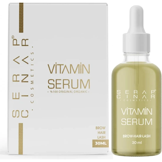 Serap Çınar Kaş & Saç Için Vitamin Serum 30ML - Gürleştirici, Doğallaştırıcı Profesyonel Seru