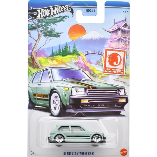 Hot Wheels Temalı Arabalar Özel Seri 81 Toyota Starlet Kp61 Hrt02