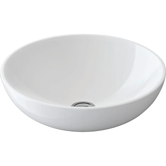 İdevit Daire Tezgah Üstü Lavabo Batarya Deliksiz 45 cm