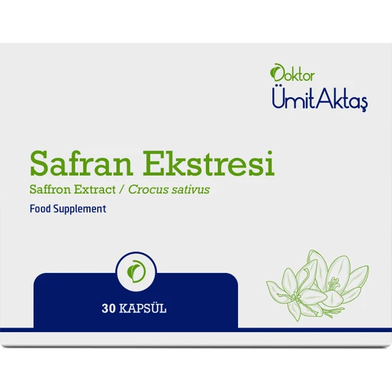 Dr. Ümit Aktaş Safran Ekstresi (Safr'inside®) Okside Olmayan 30 Kapsül