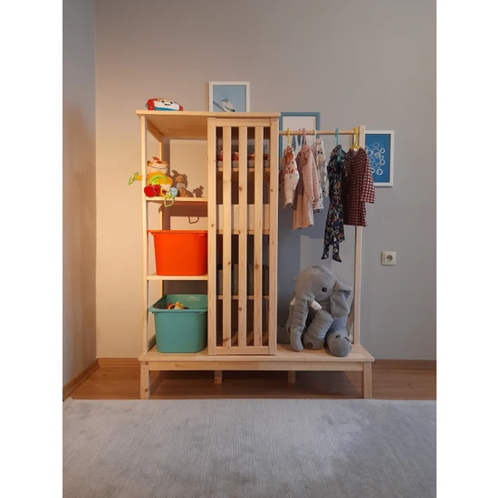 Yoyo Design Montessori Kapaklı Gardırop