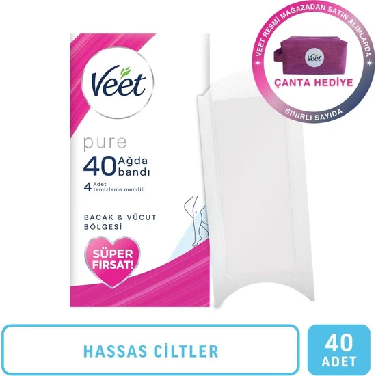 Veet Pure Ağda Bandı Promo 40'lı