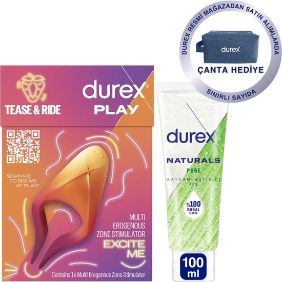 Durex Çoklu Erojen Bölge Uyarıcı + Naturals Pure Kayganlaştırıcı Jel 100ML