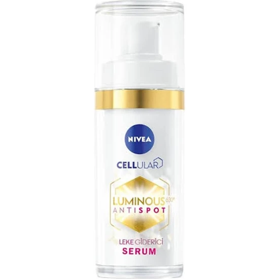 NIVEA Luminous630 Leke Karşıtı Cilt Bakım Serumu 30ml, Cilt Tonu Eşitleyici, Hyaluronik Asit, E Vitamini