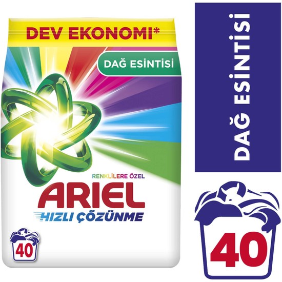 Ariel Dağ Esintisi Renklilere Özel 6 Kg Toz Çamaşır Deterjanı