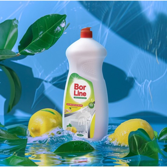 Borline Sıvı Bulaşık Deterjanı Limon 1350ML ( 1 Koli 9 Adet Fiyatı