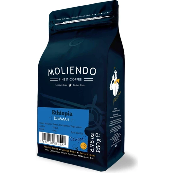 Moliendo Ethiopia Djimmah Yöresel Kahve (Çekirdek Kahve) 250 g