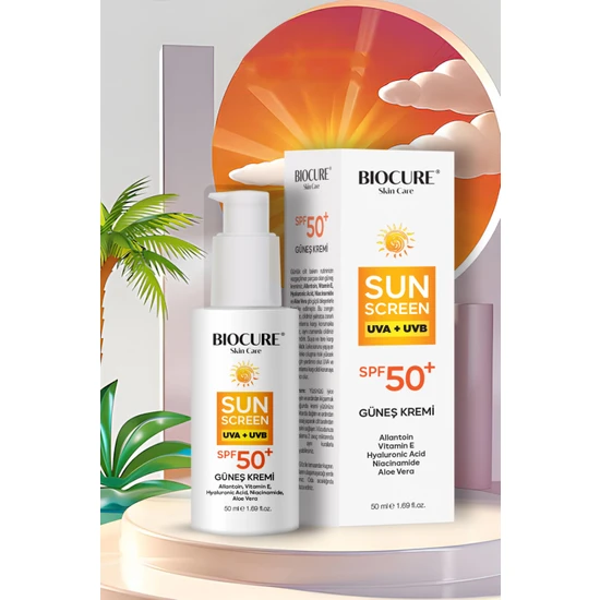 Biocure Face Protection Spf 50+ Güneş Koruyucu Krem Uva + Uvb Koruyucu 50ML