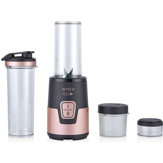 Arnica GH21410 Go 300 W Smoothie Blender Rose 160 ml Kapasite ile Pratik Kullanım