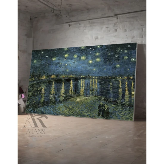 Ar Ajans Kanvas Tablo Vintage Van Gogh  Yıldızlı Geceler Dekoratif Kanvas  Tablo