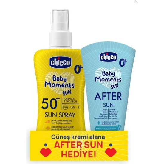 Chicco Güneş Kremi Spf 50+ 75ML & Güneş Sonrası Kremi 150 ml