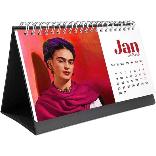 Bi'aldım Frida Kahlo Masa Takvimi 2025 Takvimi Siyah Renk Fiyatı
