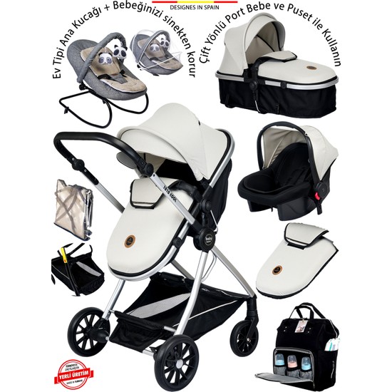 Baby Home 9 In 1 Yeni Doğan Full Set 1010 Travel Seyahat Sistem Bebek Arabası 330 Sallanır Ev Tipi Ana Kucağı