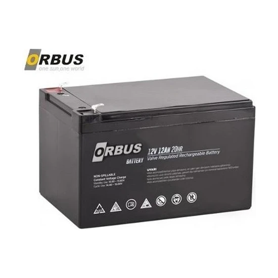 Orbus 12V 12 Ah Akü Kuru Tip (150*97*95) (3,3 Kg) Tse'li