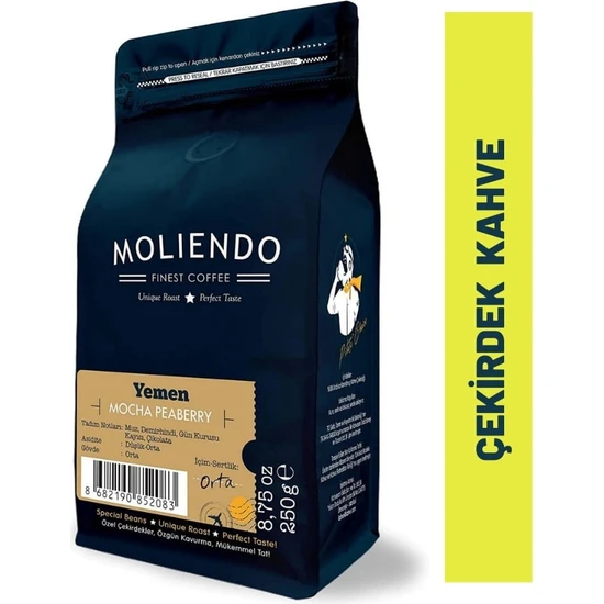 Moliendo Yemen Mocha Yöresel Kahve (Çekirdek Kahve) 250 g