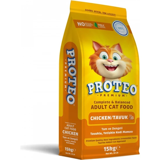 Proteo Tavuk Kedi Maması 15 kg