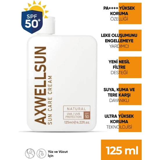 50 SPF+ Leke Karşıtı Nemlendirici Yüksek Koruma Güneş Kremi 125 ML