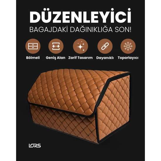 Lors Araç Bagaj Çantası Taba Renk Bagaj Düzenleyici 50CM Organizer