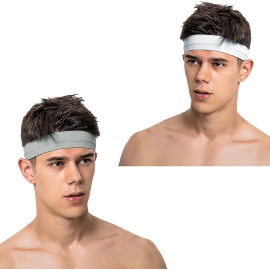 Salvia Dione 2li Erkek Spor Saç Bandı Sporcu Kafabandı Headband Tenis Ter Bantı Fitness Saç Bantları