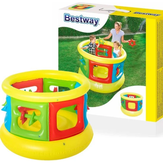 Sole Bestway 52056 - Şişme Trambolin, Eğlence Parkı- Oyun Havuzu (152 x 107 Cm)