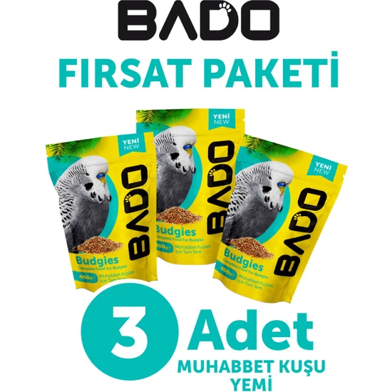 Bado Muhabbet Kuş Yemi Special 400GR 3lü