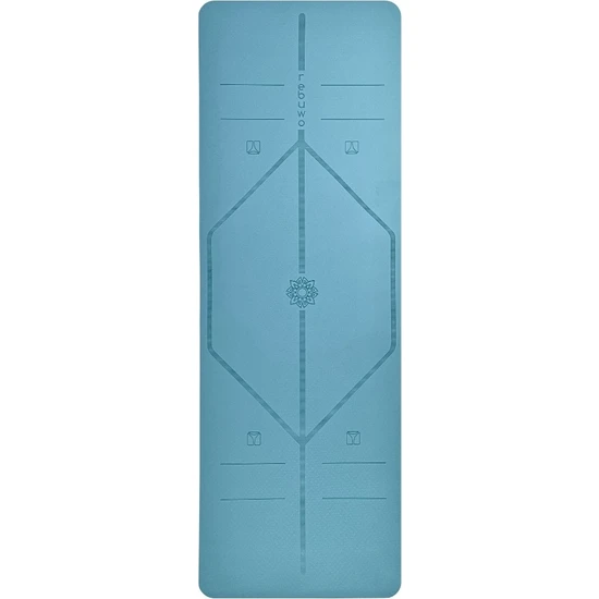 Rebuwo Hizalama Tasarım Yoga Pilates Mat 8mm Tpe Yoga Pilates Mat Siyah