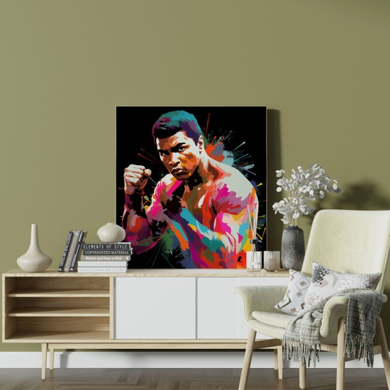 Muhammad Tablo Painted Anarchy Muhammad Ali Duvar Tablosu - Pop Art Fiyatı