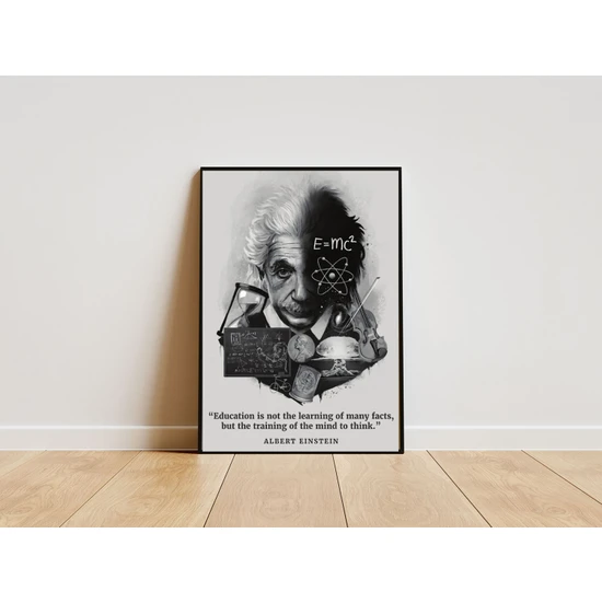 Albert Einstein Tasarım Poster 30 x 42 Çerçevesiz