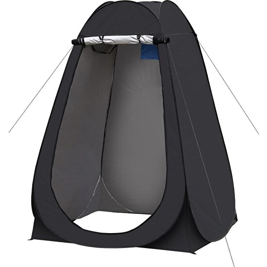 Valkyrie Kamp Outdoor Wc Duş Xl Giyinme Çadırı Iç Astarlı 190X150X150 Fotoğraf Prova Kabini Büyük Boy Siyah