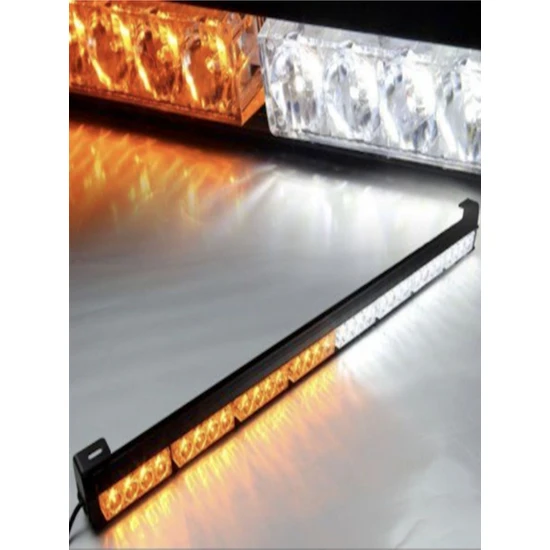 Tepe LED Bar Çakarlı Off Road 12-36V 90CM Sarı-Beyaz Metal Gövde