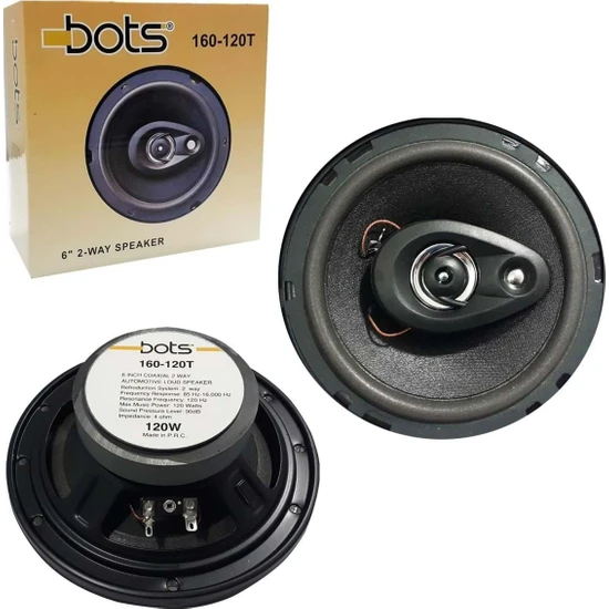 0 - 250 Watt Oto Hoparlör 16CM 120W Tweeterlı 1 Adet 160-120T 2 Yıl