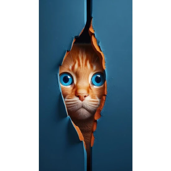 512 Art Design Gizlenen Kedi Poster 30 x 42 Çerçevesiz