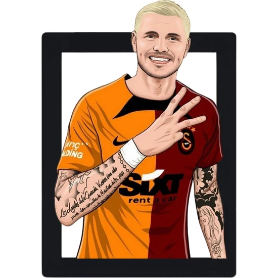 Toptan Buldum Mauro Icardi Mdf Ahşap Tablo