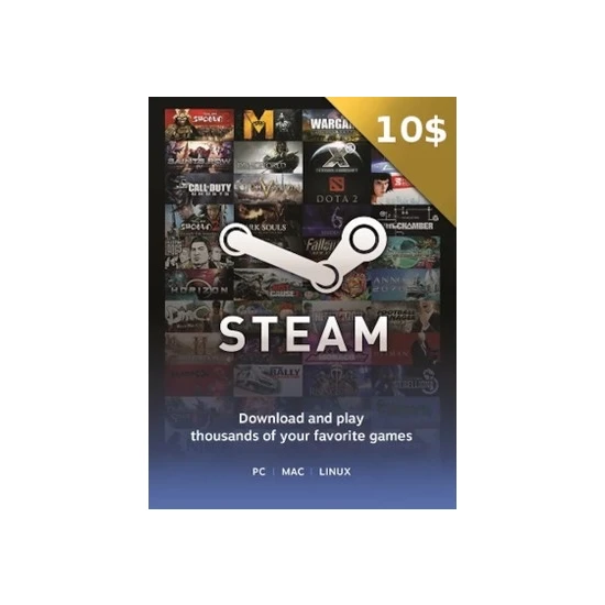 Valve Steam Gift Card 10 Usd Turkey