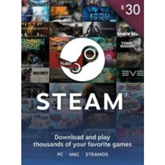 Valve Steam Gift Card 30 Usd Turkey