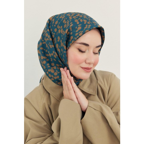 İzel Twill İpek Eşarp - Açık Kahve main image 1