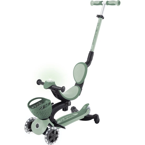 Globber Go Up Baby 360 Işıklı Scooter - Zeytin Yeşili