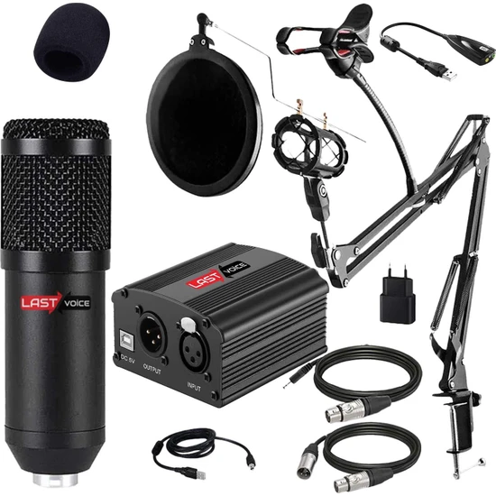 Lastvoice Home Paket BM800 Mikrofon + Set-01 Stand + Phantom Power