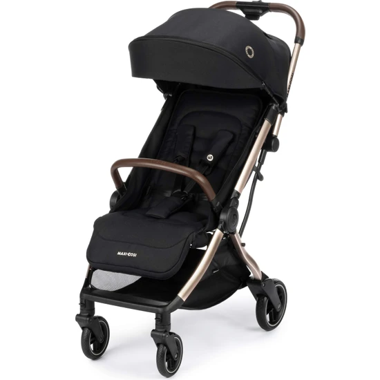 Maxi-Cosi Eva 3 Otomatik Katlanan Kompakt Bebek Arabası Essential Black Champagne