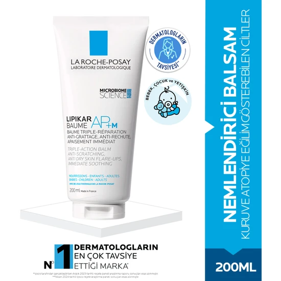 La Roche Posay Lipikar AP+M Nemlendirici Balsam 200 ml- Kuru ve Atopiye Eğilim Gösterebilen Ciltler İçin