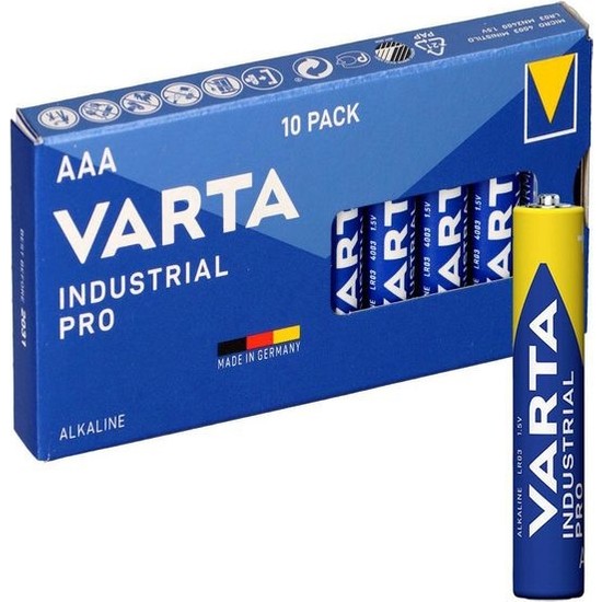Lote De 100 Pilas AAA Alcalinas VARTA Industrial Power – Alta Duración, Ideal Para Uso Industrial O Doméstico