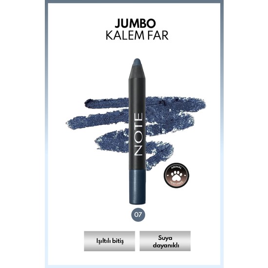 Note Jumbo Kalem Far Petrol Mavisi Suya Dayanıklı Yüksek Pigmentli Uzun Süre Kalıcı Tekli
