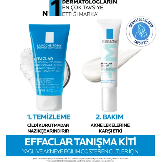 La Roche Posay Effaclar Tanışma Kiti- Yağlı ve Akneye Eğilim Gösteren Ciltler İçin