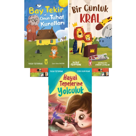 Bay Tekir ve Onun Tuhaf Kuralları - Bir Günlük Kral - Hayal Tepelerine Yolculuk - Yusuf Öztoprak 3'lü Set