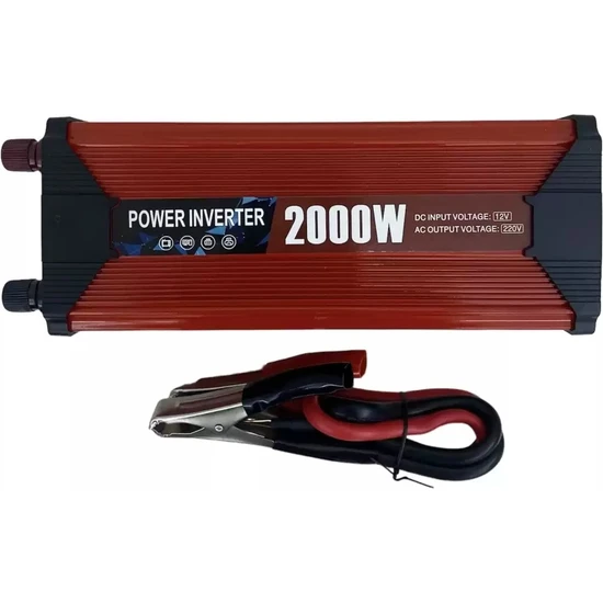 Go İthalat Findit 2000 Watt Modifiye Sinus Invertör Dönüştürücü 12/230V  USB Akü Bağlantılı (2818)