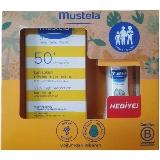 Mustela Güneş Losyonu Spf 50 100 ml + Vücut Losyonu 50 ml